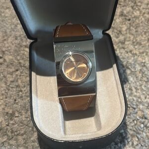 Giorgio Armani Silver and Brown Women's Watch